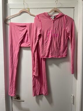 I.AM.GIA Pink Zip-Up Hooded Top